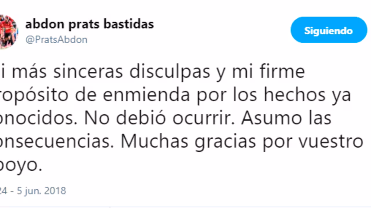 Abdon pide disculpas