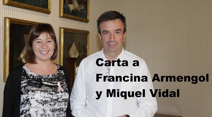 Carta a Francina Armengol y Miquel Vidal 7-11-2016
