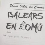 'Balears en comú' celebrará este sábado su primera Asamblea General en Inca