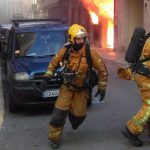 Cinco heridos en un fuerte incendio en Palma