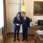 Javier Hidalgo se reúne con el presidente de Colombia