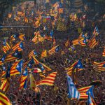 Más de 40.000 personas se manifiestan en Bruselas a favor de la independencia catalana