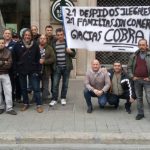 ... Trabajadores de COBRA protestan por el despido de 21 compañeros