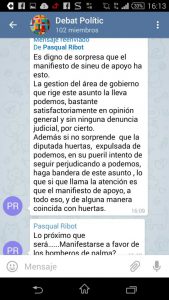 Pascual Ribot ataca a Xelo Huertas