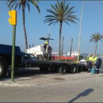 Retenciones de tráfico en el Paseo Marítimo de Palma
