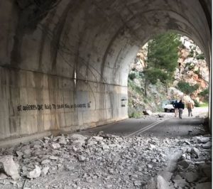 desprendimientos túnel Andratx