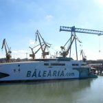 Baleària invierte 5,5 millones en la sustitución de motores del buque 'Jaume II'