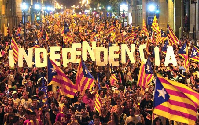 manifetacion catalunya independencia