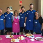 Desayuno solidario de AEA Solidaria con los jugadores del Iberostar Palma