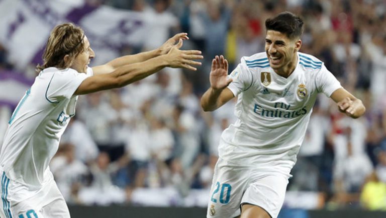 Marco Asensio celebrando un gran gol