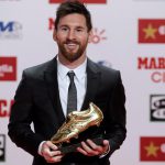 Messi no habla de su renovación en la Bota de Oro