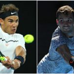 Rafel Nadal y Grigor Dimitrov entrenaron en la Rafa Nadal Academy de Manacor