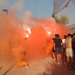 Incidentes entre algunos aficionados del Constancia y del Real Mallorca en el Nou Camp