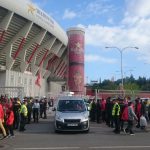 La Policia Nacional intervino en varias peles entre aficionados del RCD Mallorca y el RC Deportivo