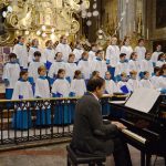 Los 'Blauets' de Lluc y la Capella Mallorquina cantan en el Concierto Solidario de Nadal de la Fundación Sa Nostra