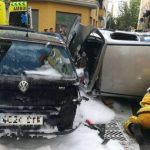 Una persona atrapada en un accidente de coche en Palma