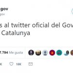 El Govern destituido de la Generalitat vuelve a tener cuenta de Twitter