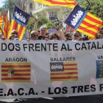 Concentración en Madrid contra las "injerencias pancatalanistas" en Baleares, Aragón y Valencia