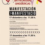 La FNCB participa en la manifestación de este domingo en Maó contra la imposición del catalán al personal sanitario