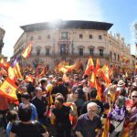 Multitudinaria concentración en Cort para defender la unidad de España