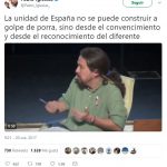 Pablo Iglesias arregla España con un 'tuit'
