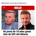 Sí, Beckham es el de la derecha...