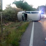 Encuentran un coche accidentado en el camino de Can Pastilla sin ocupantes