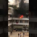 Impactantes imágenes del incendio de un hotel en Magaluf