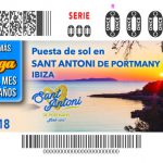 Sant Antoni de Portmany presume de paisaje y playas en el cupón de la ONCE