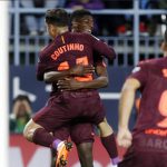 El Barça se impone 0-2 al Málaga sin Messi
