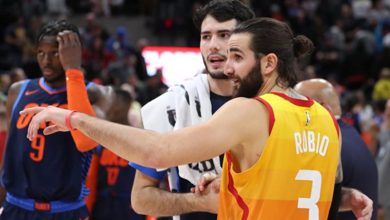 Abrines con Ricky Rubio