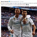 Marco Asensio se despide de Cristiano Ronaldo en las redes sociales
