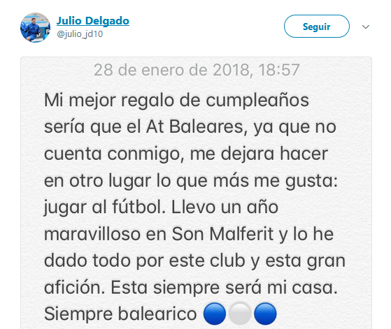 Delgado quiere irse