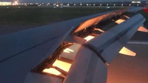 Fuego en el avión de Arabía Saudi