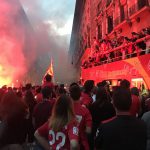 La afición del Real Mallorca "on fire" con los héroes de Anduva