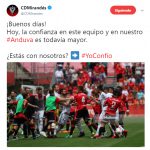 El CD Mirandés calienta el partido con la imagen polémica