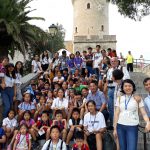 Cuarenta niños chinos y 10 adultos visitan la Fundació Pilar i Joan Miró y el Castell de Bellver