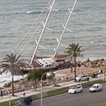El temporal arrastra a un gran velero hasta la Bahía de Palma
