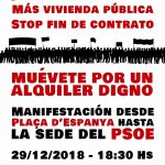 Cuatro entidades convocan para este sábado en Palma la manifestación 'Muévete por un alquiler digno'