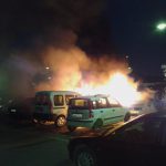 Un incendio en un parking de Figueretes (Eivissa) acaba con 8 vehículos afectados