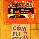Aparecen pegatinas franquistas en las sedes del PSIB y Podem de Eivissa