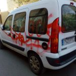 Militantes de Cs Alaró denuncian pinchazos en ruedas y pintadas con espray