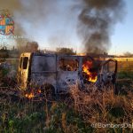 Los Bombers de Palma sofocan un incendio en una furgoneta en Son Banya