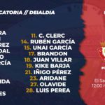 Arrasate convoca a todos los jugadores disponibles ante el RCD Mallorca