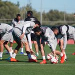 La plantilla del Mallorca entrena en la Ciudad Deportiva del Sevilla