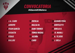 Convocatoria del Albacete