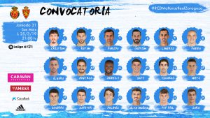 Convocatoria del Real Zaragoza