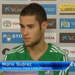 Mario Suárez: "Al único club de Segunda al que iría, sería al Mallorca"