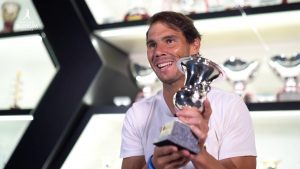 Nadal con el trofeo de Roma