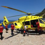 El SAMU 061 estrena su nuevo helicóptero medicalizado en los rescates de Banyalbufar y Escorca de este lunes